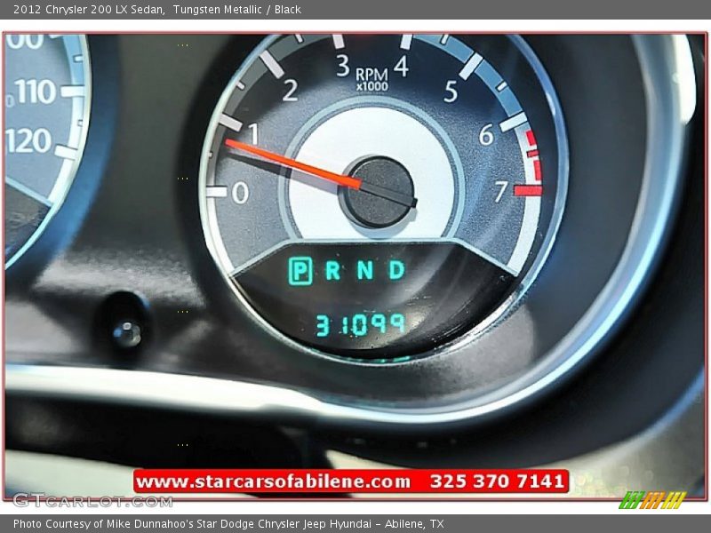 Tungsten Metallic / Black 2012 Chrysler 200 LX Sedan