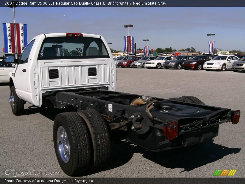 Bright White / Medium Slate Gray 2007 Dodge Ram 3500 SLT Regular Cab Dually Chassis