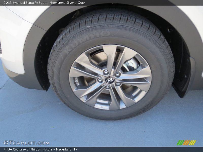 Moonstone Silver / Gray 2013 Hyundai Santa Fe Sport