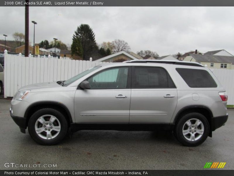 Liquid Silver Metallic / Ebony 2008 GMC Acadia SLE AWD