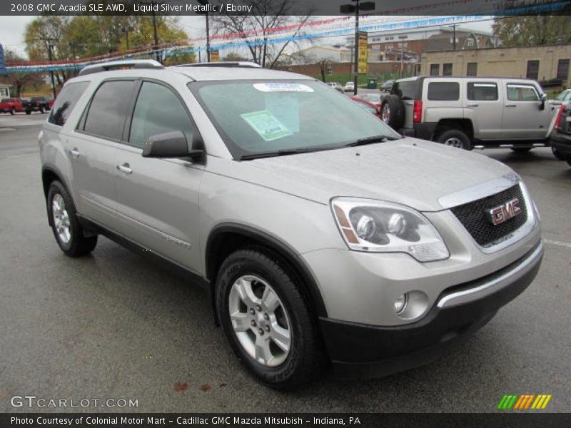 Liquid Silver Metallic / Ebony 2008 GMC Acadia SLE AWD