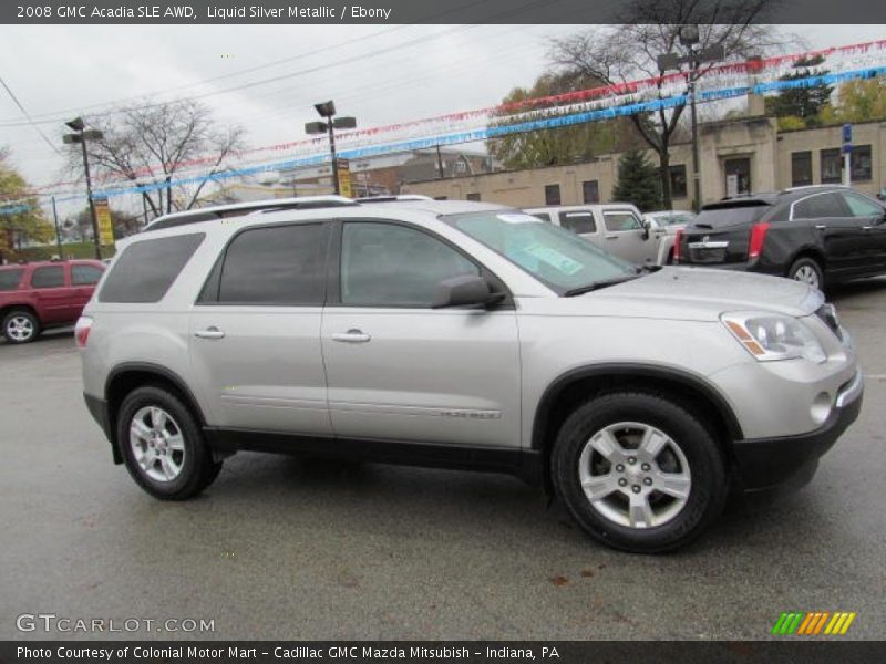 Liquid Silver Metallic / Ebony 2008 GMC Acadia SLE AWD