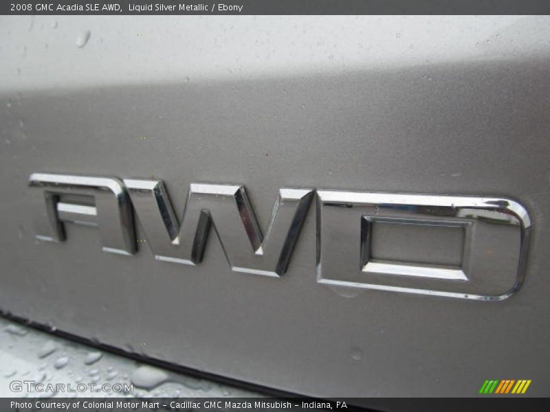 Liquid Silver Metallic / Ebony 2008 GMC Acadia SLE AWD