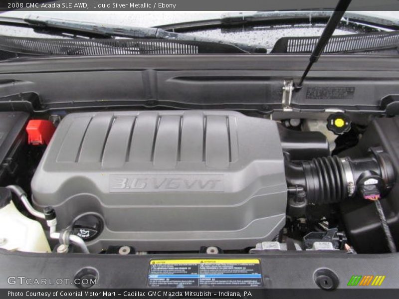 Liquid Silver Metallic / Ebony 2008 GMC Acadia SLE AWD