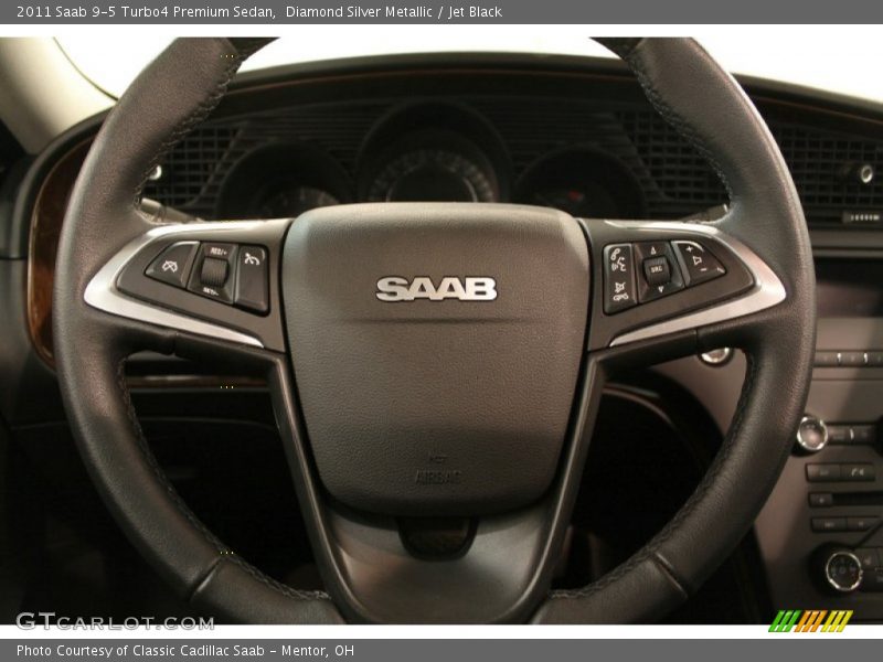 Diamond Silver Metallic / Jet Black 2011 Saab 9-5 Turbo4 Premium Sedan