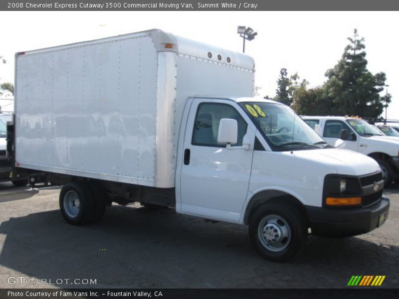 Summit White / Gray 2008 Chevrolet Express Cutaway 3500 Commercial Moving Van