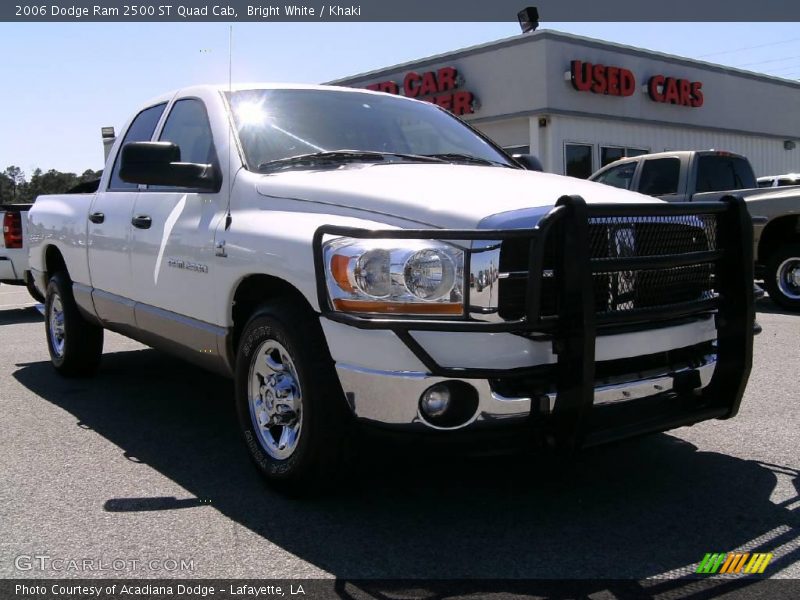 Bright White / Khaki 2006 Dodge Ram 2500 ST Quad Cab