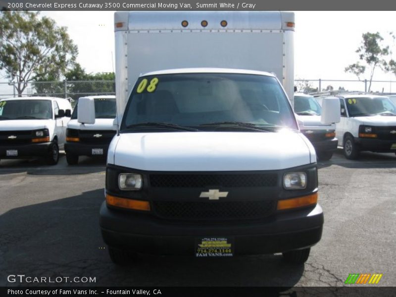 Summit White / Gray 2008 Chevrolet Express Cutaway 3500 Commercial Moving Van