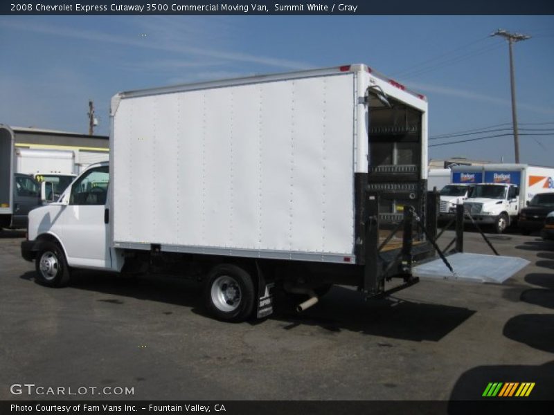 Summit White / Gray 2008 Chevrolet Express Cutaway 3500 Commercial Moving Van