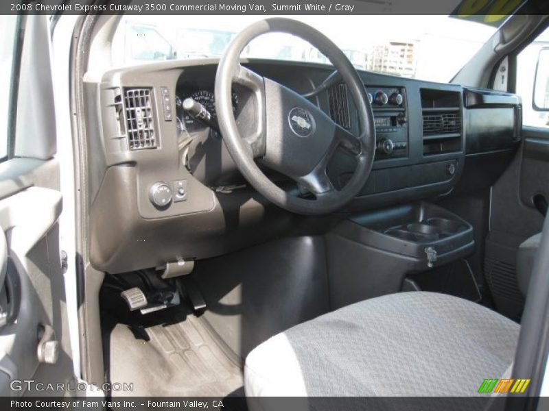 Summit White / Gray 2008 Chevrolet Express Cutaway 3500 Commercial Moving Van