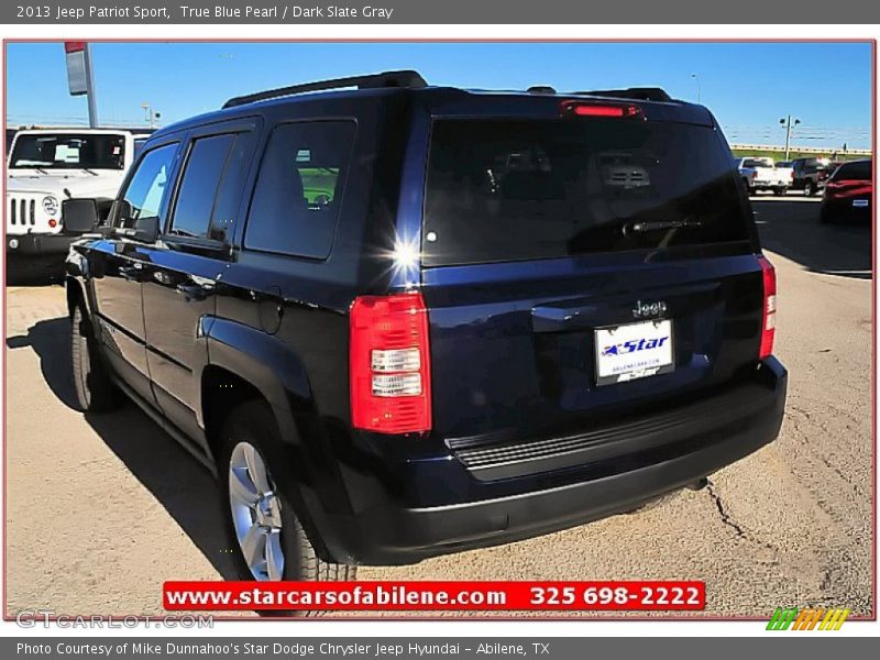 True Blue Pearl / Dark Slate Gray 2013 Jeep Patriot Sport