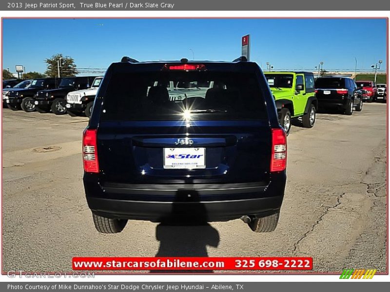 True Blue Pearl / Dark Slate Gray 2013 Jeep Patriot Sport