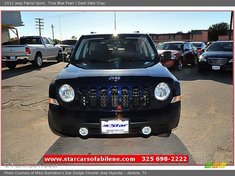 True Blue Pearl / Dark Slate Gray 2013 Jeep Patriot Sport