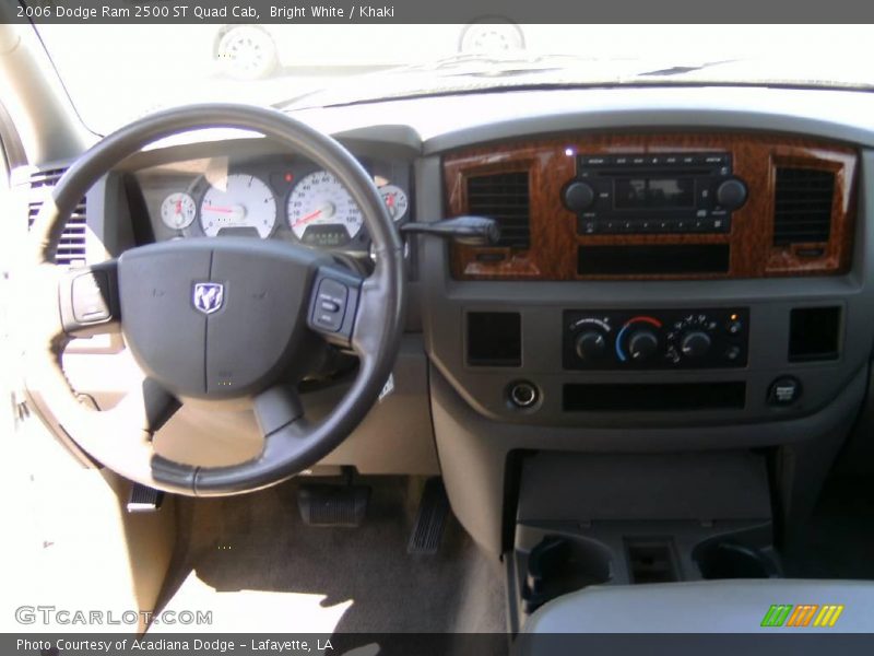 Bright White / Khaki 2006 Dodge Ram 2500 ST Quad Cab