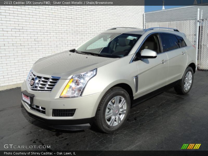 Silver Coast Metallic / Shale/Brownstone 2013 Cadillac SRX Luxury FWD