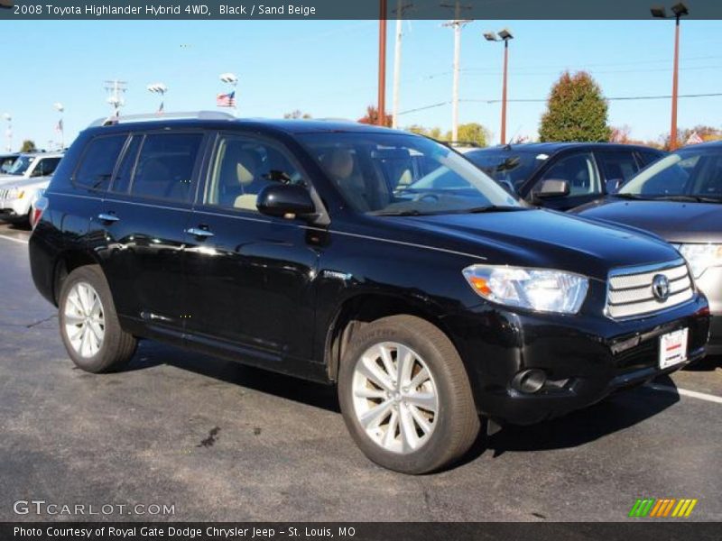 Black / Sand Beige 2008 Toyota Highlander Hybrid 4WD