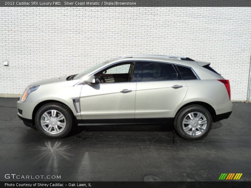 Silver Coast Metallic / Shale/Brownstone 2013 Cadillac SRX Luxury FWD