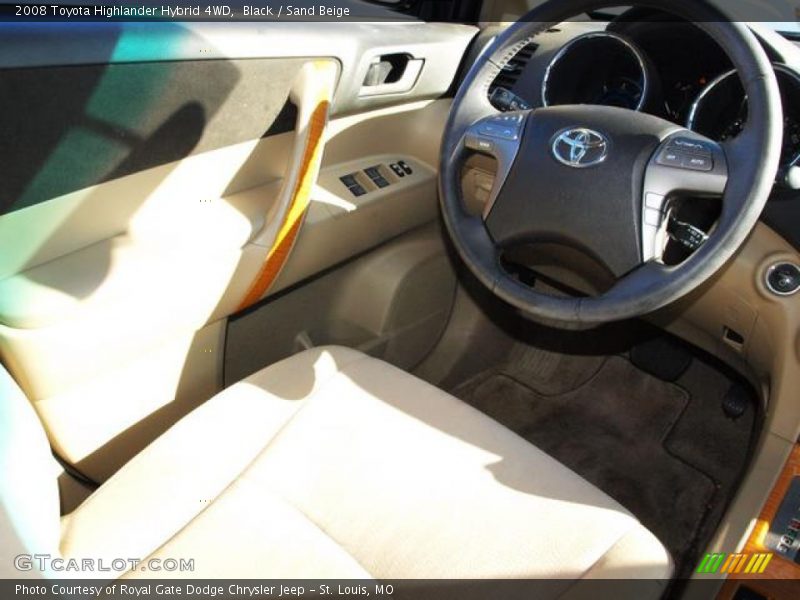 Black / Sand Beige 2008 Toyota Highlander Hybrid 4WD