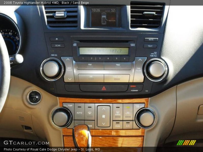 Black / Sand Beige 2008 Toyota Highlander Hybrid 4WD