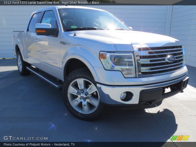 Ingot Silver Metallic / Black 2013 Ford F150 Lariat SuperCrew 4x4