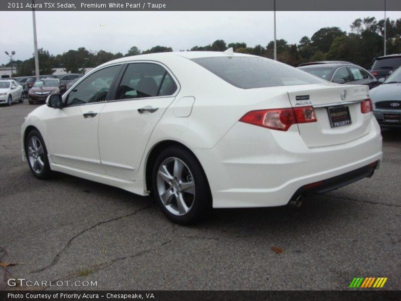 Premium White Pearl / Taupe 2011 Acura TSX Sedan