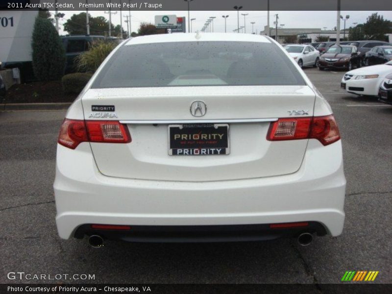 Premium White Pearl / Taupe 2011 Acura TSX Sedan