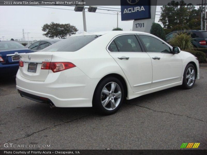 Premium White Pearl / Taupe 2011 Acura TSX Sedan