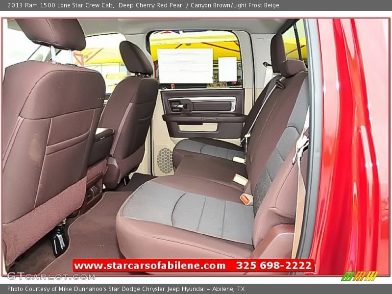 Deep Cherry Red Pearl / Canyon Brown/Light Frost Beige 2013 Ram 1500 Lone Star Crew Cab