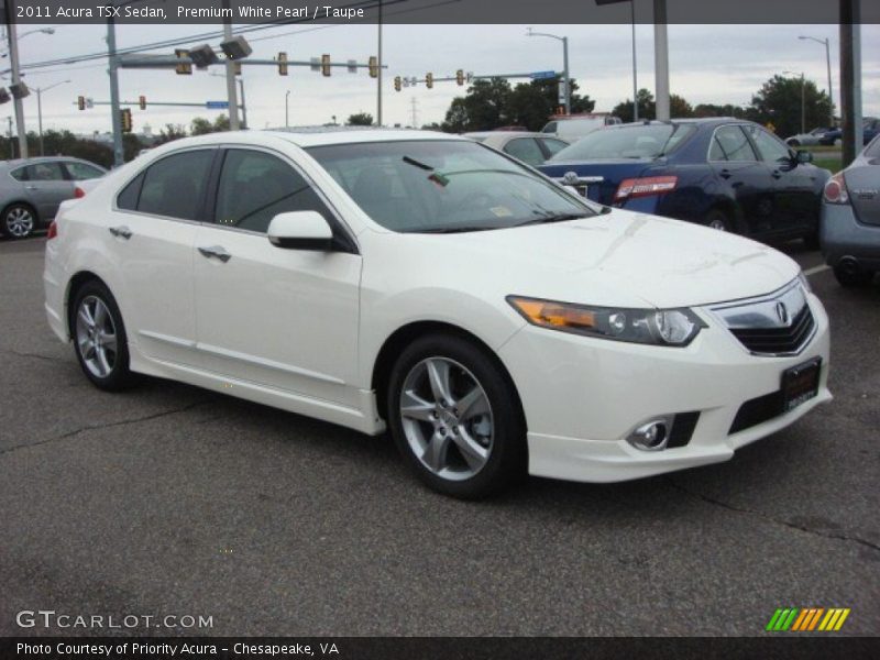 Premium White Pearl / Taupe 2011 Acura TSX Sedan
