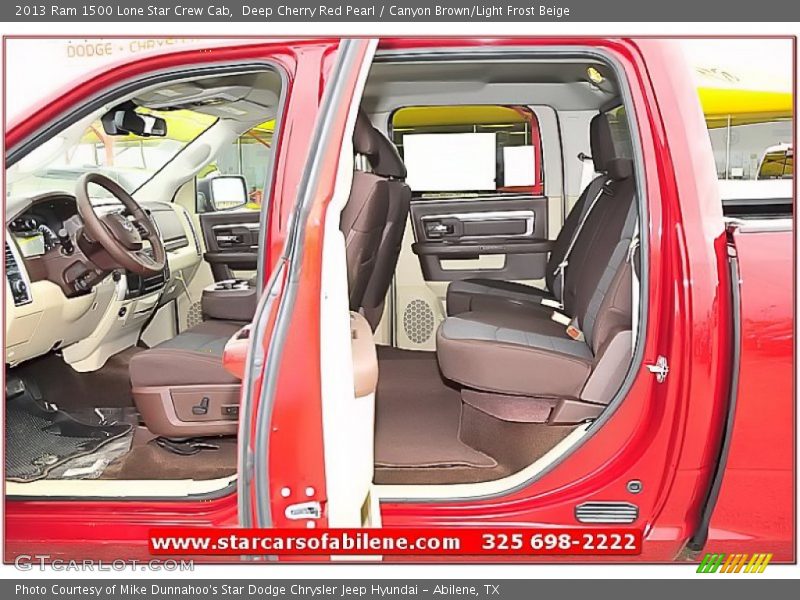 Deep Cherry Red Pearl / Canyon Brown/Light Frost Beige 2013 Ram 1500 Lone Star Crew Cab