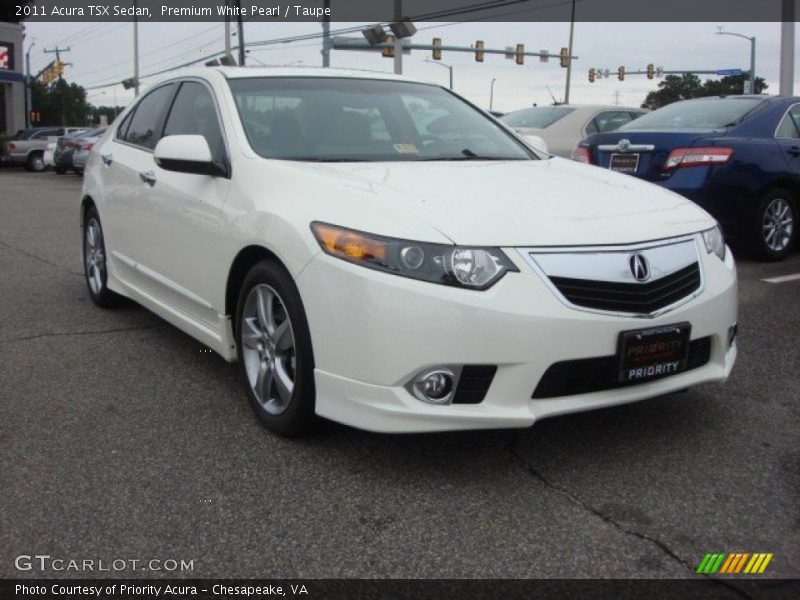 Premium White Pearl / Taupe 2011 Acura TSX Sedan