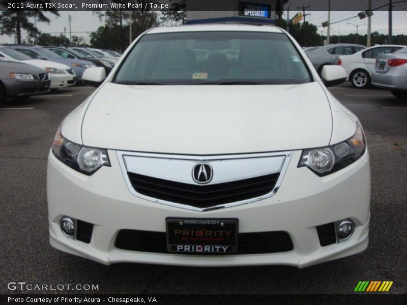Premium White Pearl / Taupe 2011 Acura TSX Sedan