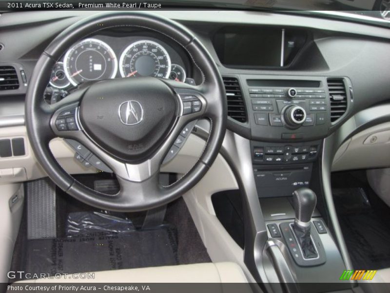 Premium White Pearl / Taupe 2011 Acura TSX Sedan