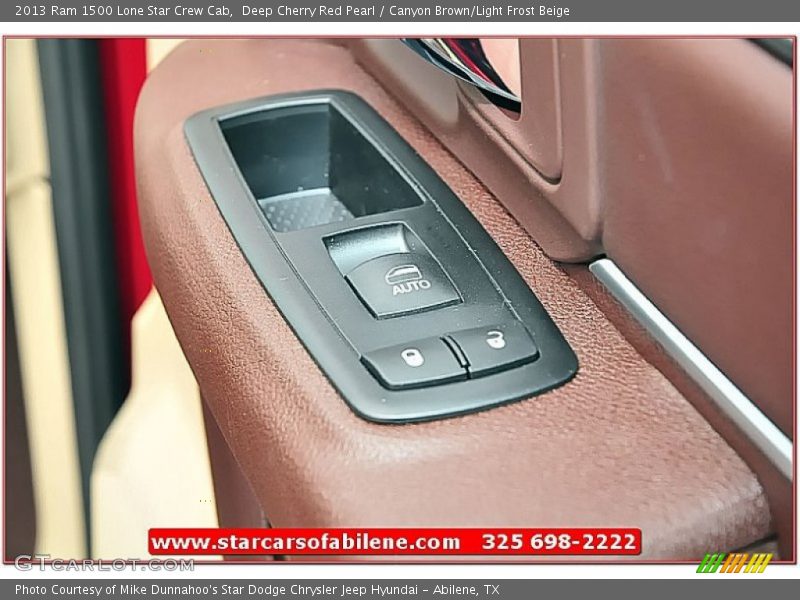 Deep Cherry Red Pearl / Canyon Brown/Light Frost Beige 2013 Ram 1500 Lone Star Crew Cab