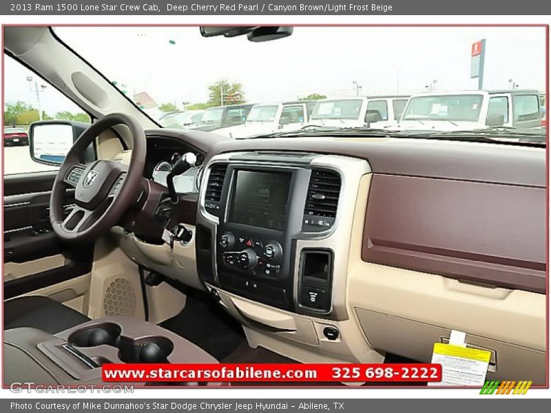 Deep Cherry Red Pearl / Canyon Brown/Light Frost Beige 2013 Ram 1500 Lone Star Crew Cab