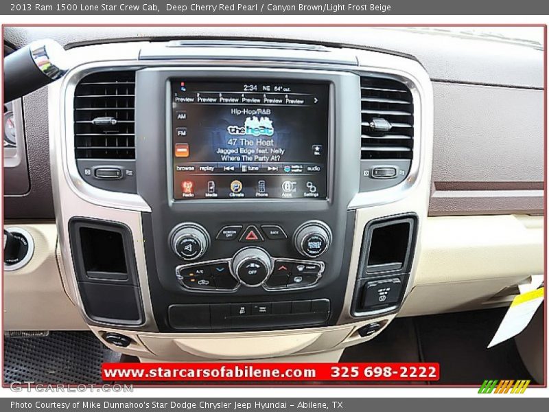 Deep Cherry Red Pearl / Canyon Brown/Light Frost Beige 2013 Ram 1500 Lone Star Crew Cab
