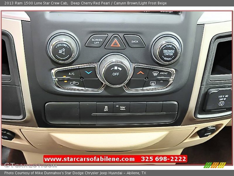 Deep Cherry Red Pearl / Canyon Brown/Light Frost Beige 2013 Ram 1500 Lone Star Crew Cab