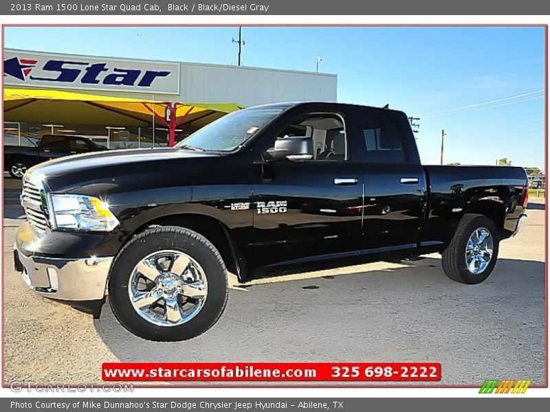 Black / Black/Diesel Gray 2013 Ram 1500 Lone Star Quad Cab