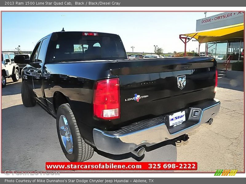 Black / Black/Diesel Gray 2013 Ram 1500 Lone Star Quad Cab