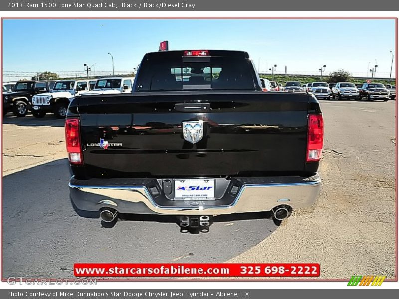 Black / Black/Diesel Gray 2013 Ram 1500 Lone Star Quad Cab