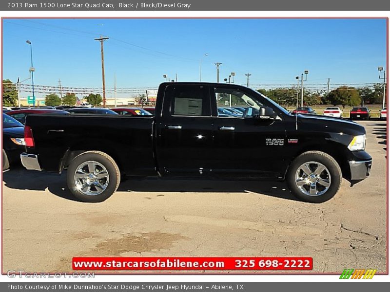 Black / Black/Diesel Gray 2013 Ram 1500 Lone Star Quad Cab