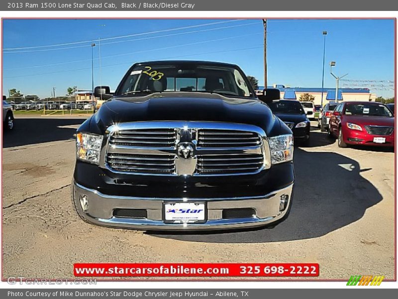 Black / Black/Diesel Gray 2013 Ram 1500 Lone Star Quad Cab