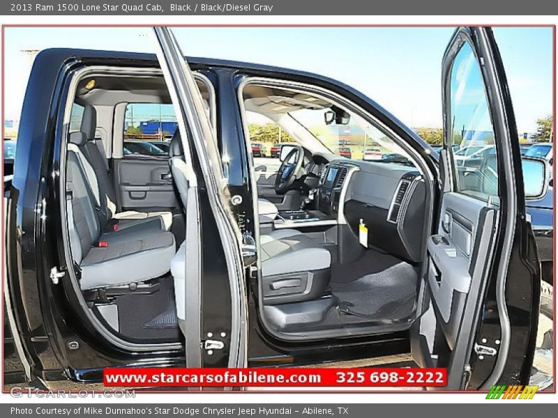Black / Black/Diesel Gray 2013 Ram 1500 Lone Star Quad Cab