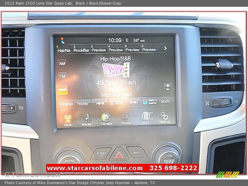 Black / Black/Diesel Gray 2013 Ram 1500 Lone Star Quad Cab