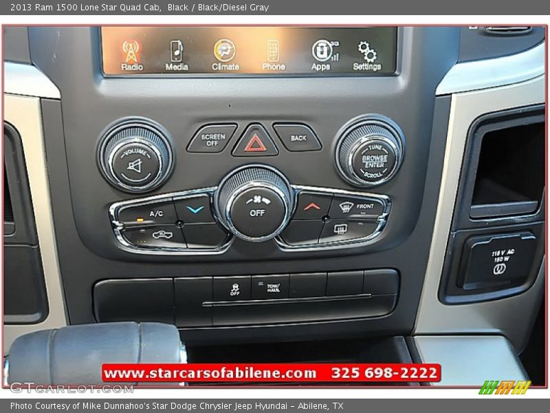 Black / Black/Diesel Gray 2013 Ram 1500 Lone Star Quad Cab