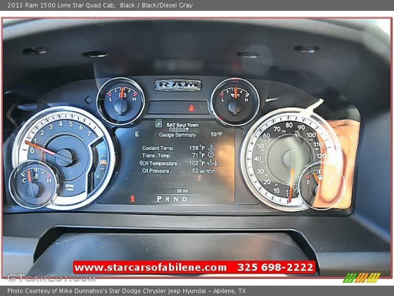 Black / Black/Diesel Gray 2013 Ram 1500 Lone Star Quad Cab
