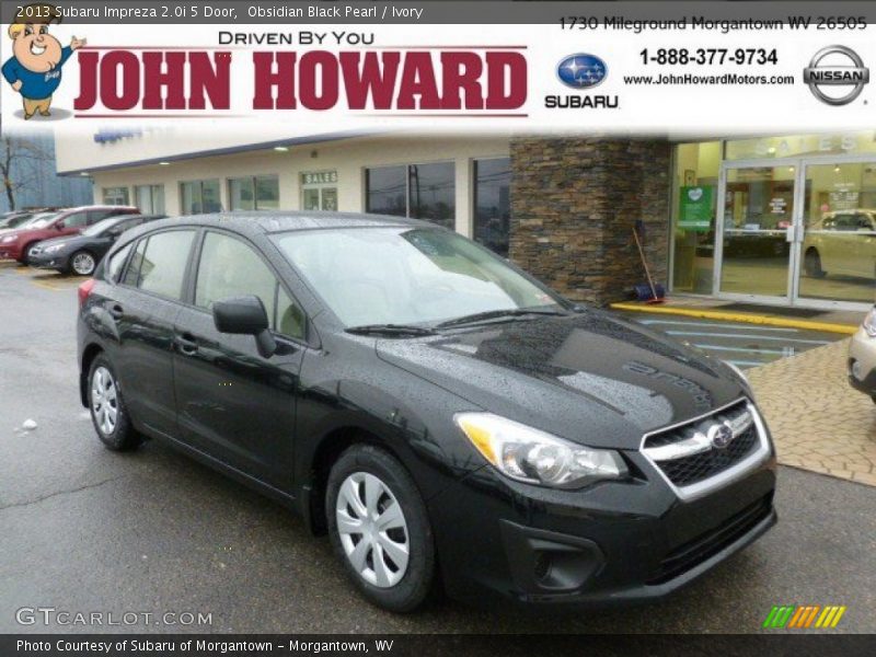 Obsidian Black Pearl / Ivory 2013 Subaru Impreza 2.0i 5 Door