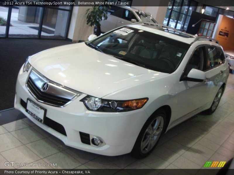 Bellanova White Pearl / Taupe 2012 Acura TSX Technology Sport Wagon