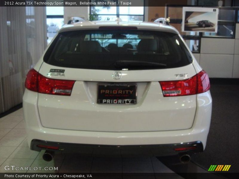 Bellanova White Pearl / Taupe 2012 Acura TSX Technology Sport Wagon