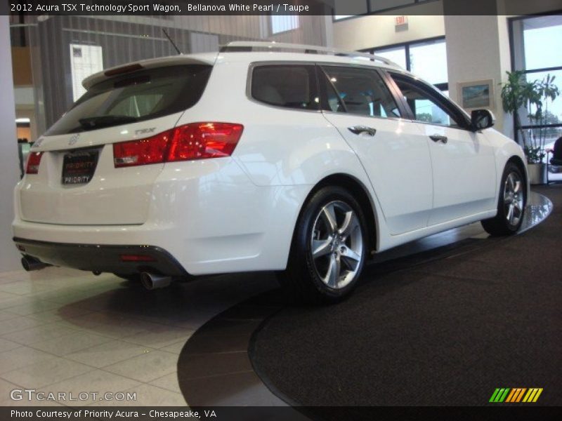 Bellanova White Pearl / Taupe 2012 Acura TSX Technology Sport Wagon